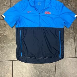 Nike Blue and Navy Quarter-Zip Jacket